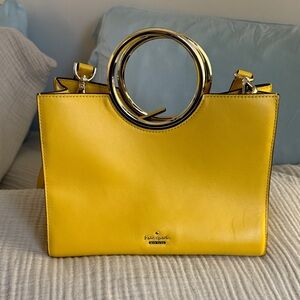 Kate Spade Vibrant Yellow Crossbody with Circular Handles